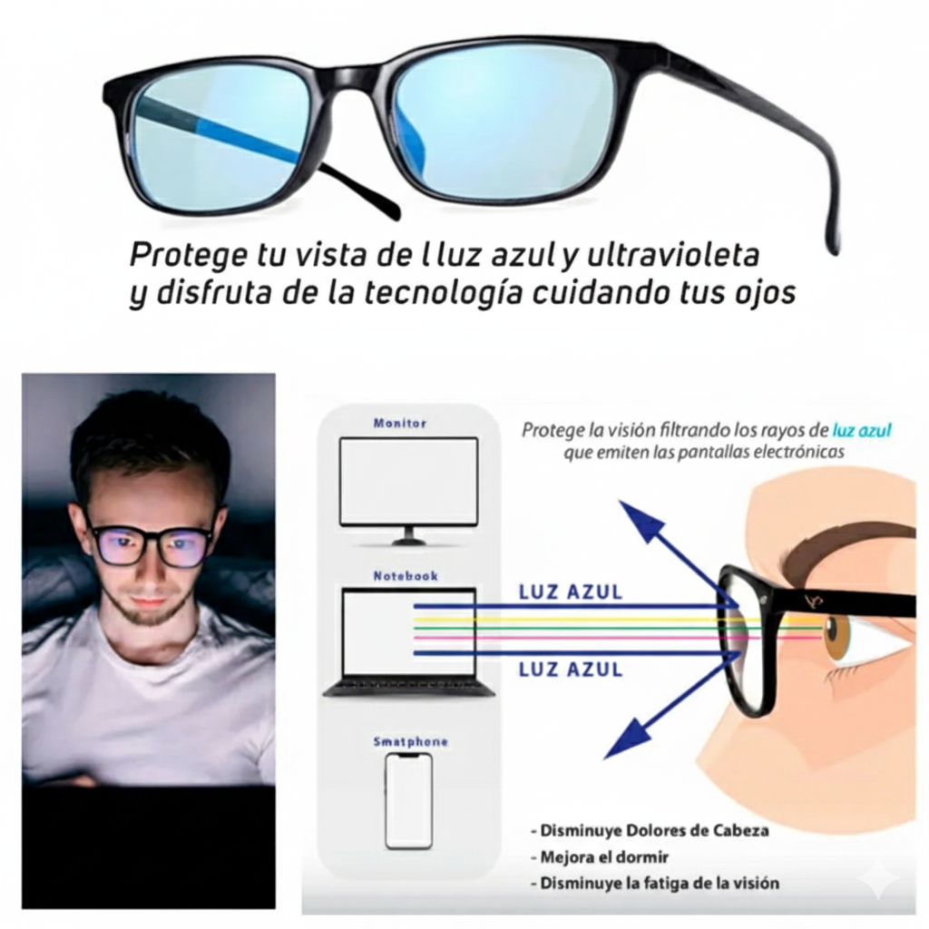 👓 Lentes Monofocales (Visión Sencilla) Y Anti Blue Ligth
